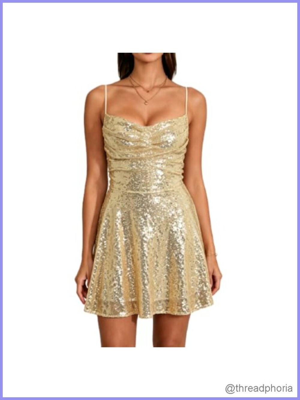 Sequin Mini Dress Sleeveless Spaghetti Strap Party Clubwear